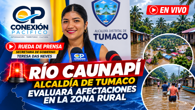 Rueda de prensa por inundaciones en Tumaco