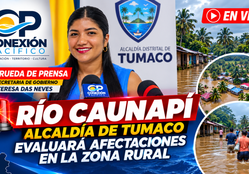 Rueda de prensa por inundaciones en Tumaco